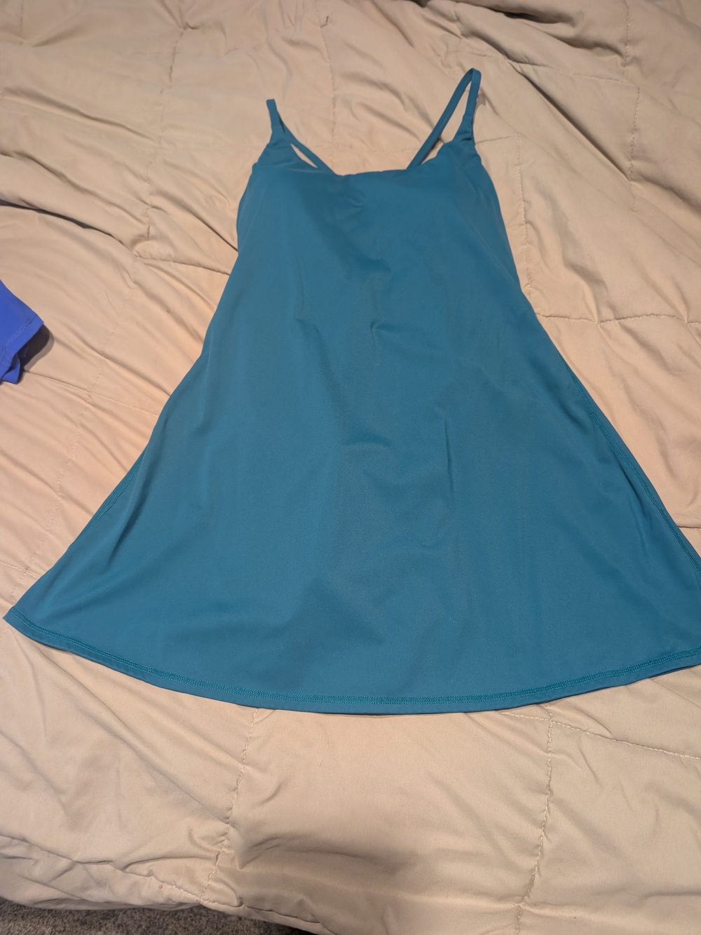 Halara SoftyZero Easy Peezy Dress, Medium, Teal or Peacock Green